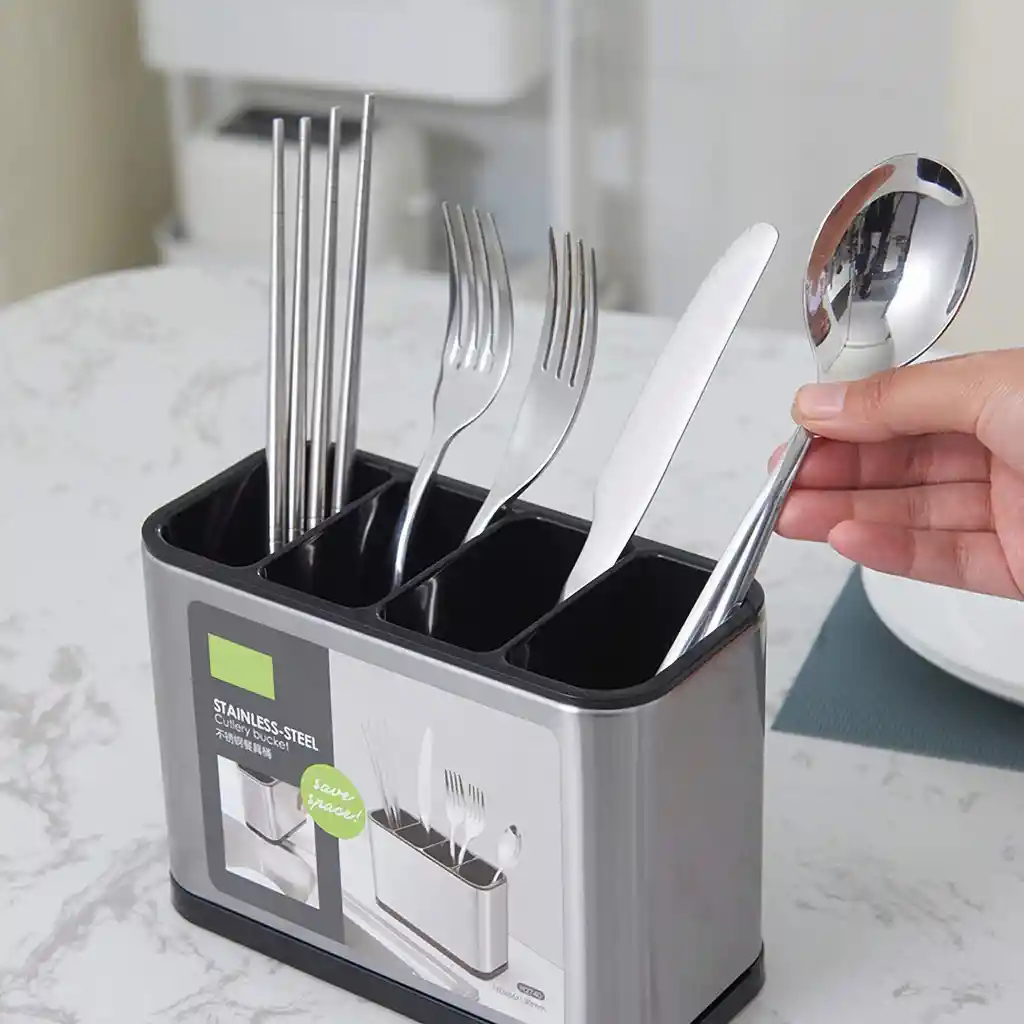 Escurridor De Cubiertos Utensilios Cocina Acero Inoxidable