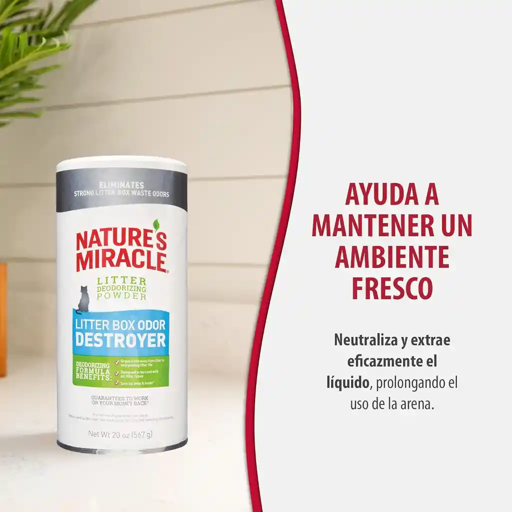 Eliminador De Olores De Arenera 560 Gr Polvo Neutralizador De Olores Orina De Gatos 560 Gr