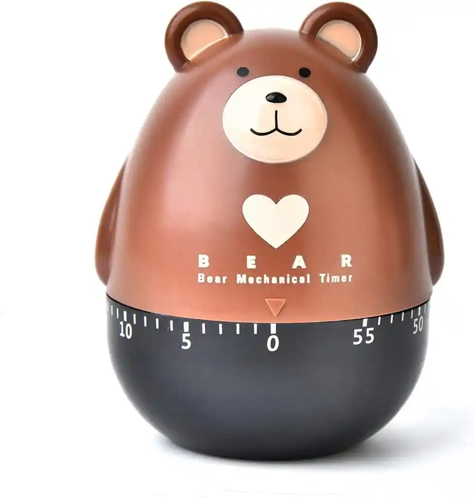 Temporizador Reloj Mecánico Bear Kitchen Timer, Multiusos Osito