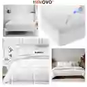 Combo Cubrelecho Térmico Doble Funda Ovejero Blanco + Protector De Colchón Antifluido