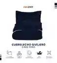 Combo Cubrelecho Térmico Doble Funda Ovejero Azul Oscuro + Protector De Colchón Antifluido