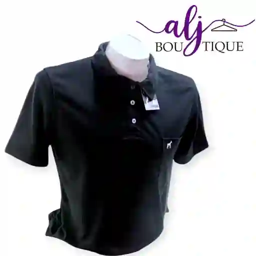 Camisa Polo Caballero Tela Galleta Talla L Negra
