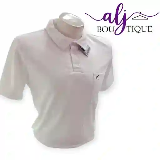 Camisa Polo Caballero Tela Galleta Talla S Blanca