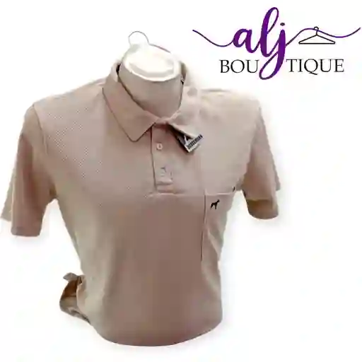 Camisa Polo Caballero Tela Galleta Talla M Beige