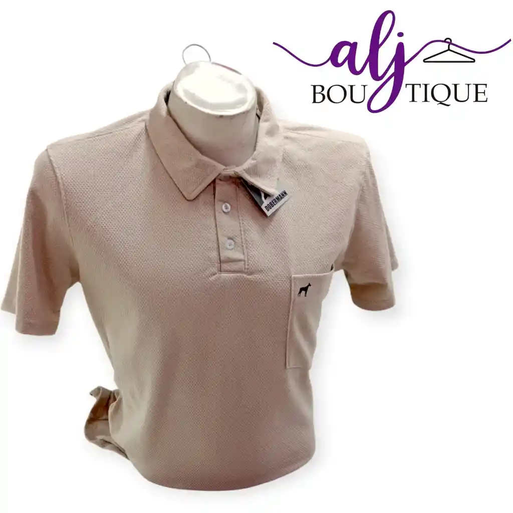 Camisa Polo Caballero Tela Galleta Talla M Beige