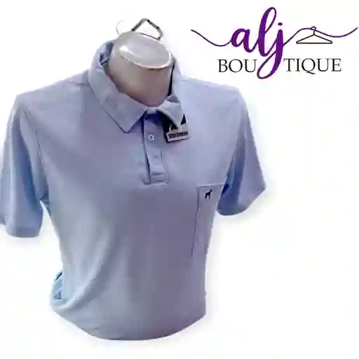 Camisa Polo Caballero Tela Galleta Talla L Azul Bebe