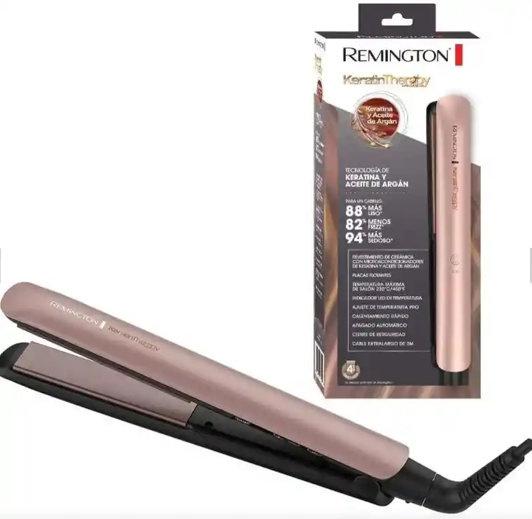 Plancha Alisadora Remington Keratina Y Aceite De Argán Totalmente Original