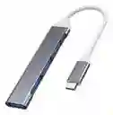 Hub Usb Tipo C Multi Splitter Adaptador Otg 4 Puertos