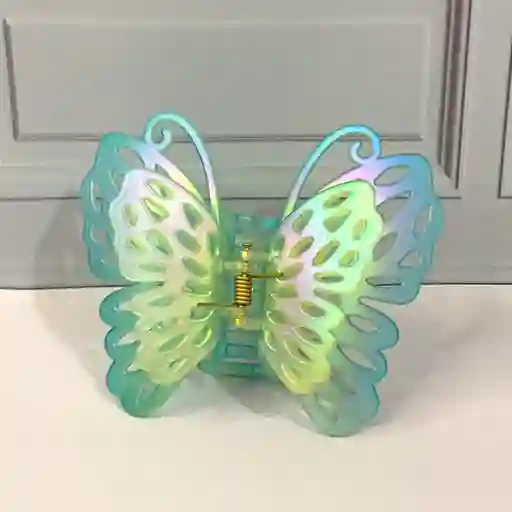 Pinza Gancho Caimán Mariposa Tornasol Para Cabello
