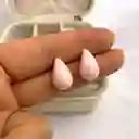 Aretes Gota Mini Perlada Rosa
