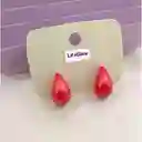 Aretes Gota Mini Perlada Fucsia