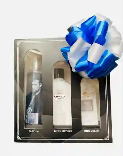 Set Masculino Creed Silver – Perfume, Loción Y Crema Corporal (regalo Para Hombre, Regalo De Cumpleaños)