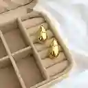 Aretes Gota Chunky Dorados 3cm
