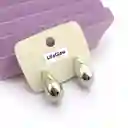 Aretes Gota Chunky Plateado 3cm