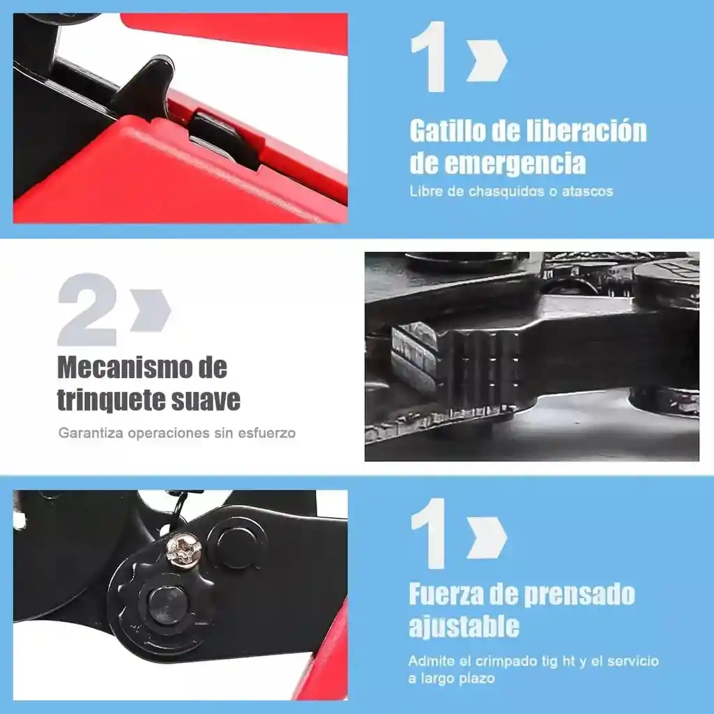 Ponchadora Terminales Electricos Pin Hueca Crimpadora Prensa Alicate Herramienta