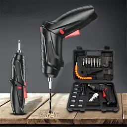 Taladro Atornillador Eléctrico Inalámbrico De 47 Piezas.