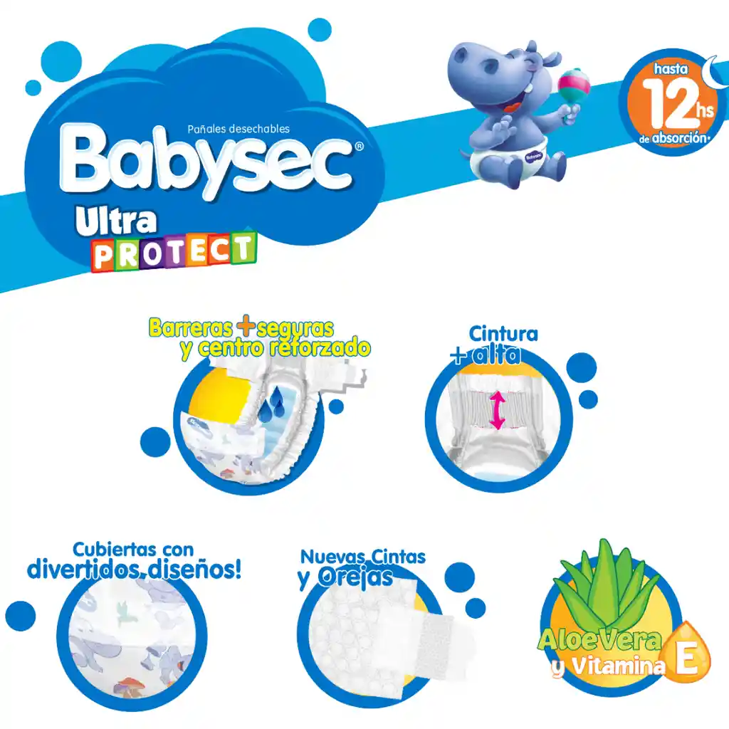 Pañales Babysec Ultraprotect Etapa 5 Xxg