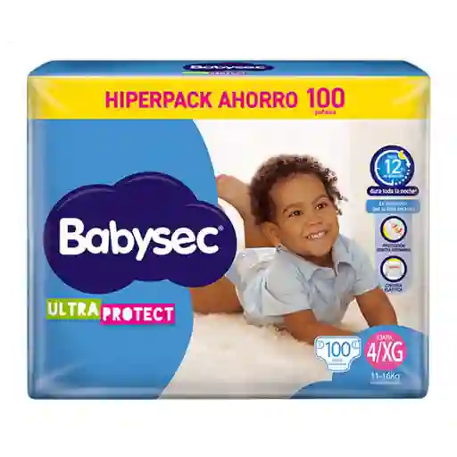 Pañales Babysec Ultraprotect Etapa 4 Xg