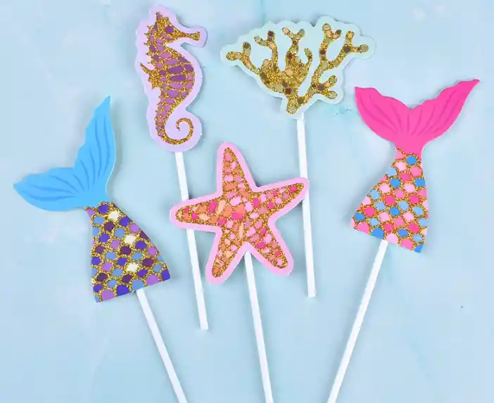 Topper Decoracion Para Torta Sirena