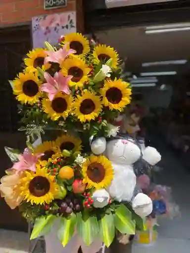 Ramo Girasoles Con Peluche