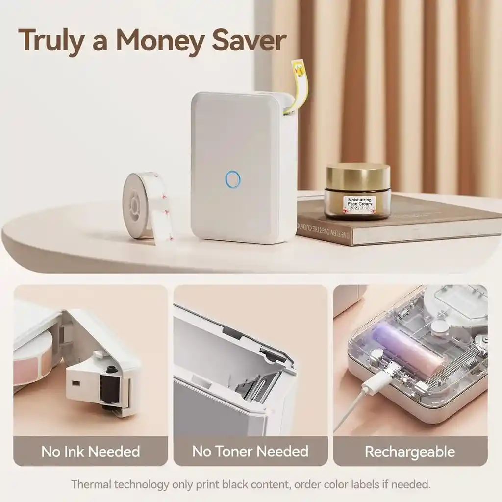 Máquina De Etiquetas Desde El Cel Bluetooth 1.5 X 3 Cms