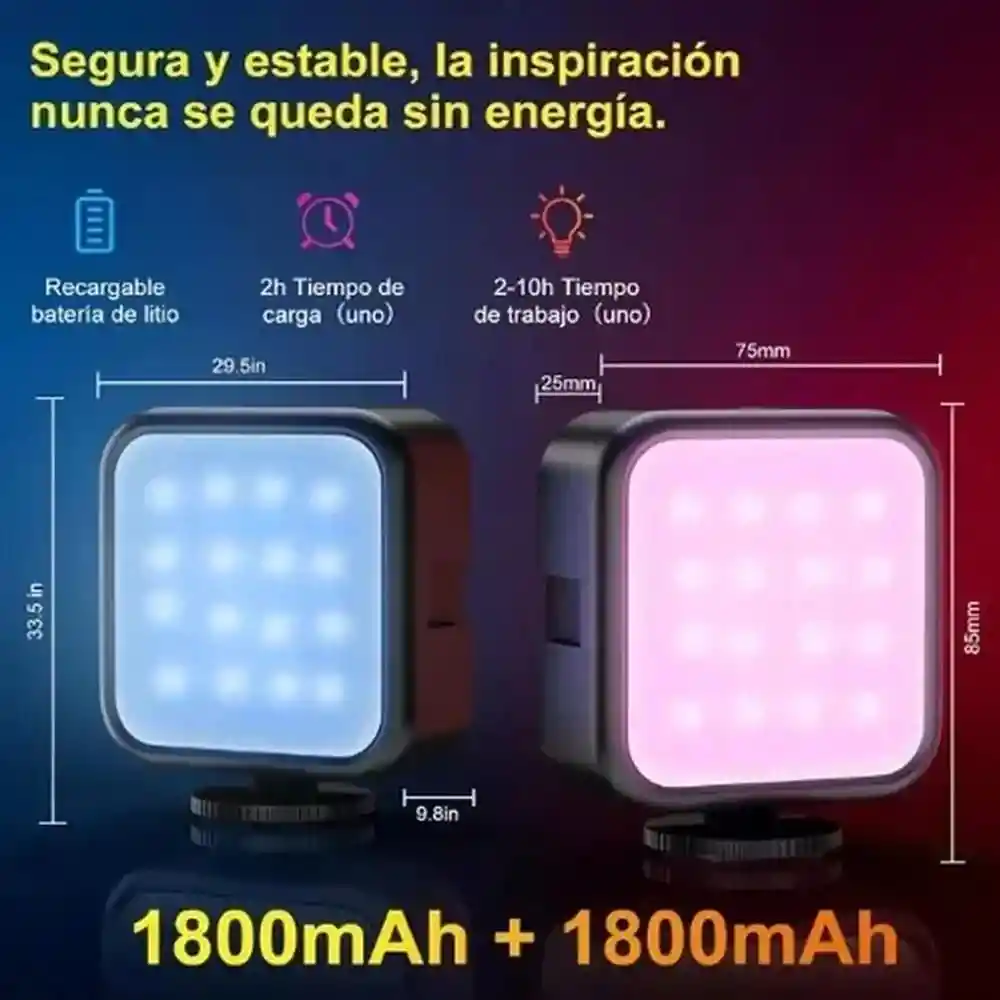 Luz Led Celular Video Rgb, Luz De Camara Tablet Pc