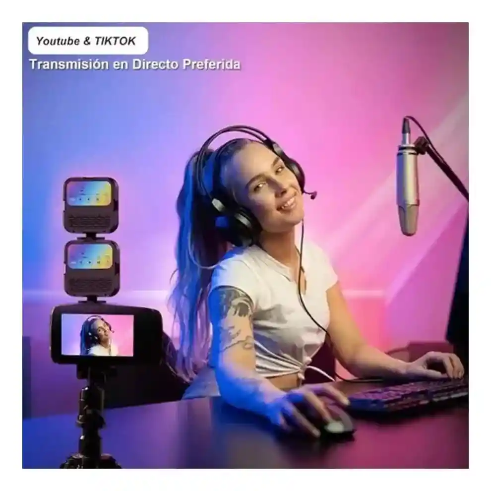 Luz Led Celular Video Rgb, Luz De Camara Tablet Pc