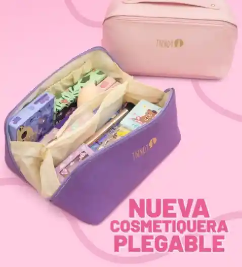 Cosmetiquera Plegable Morada Trendy Cva-cvn1731