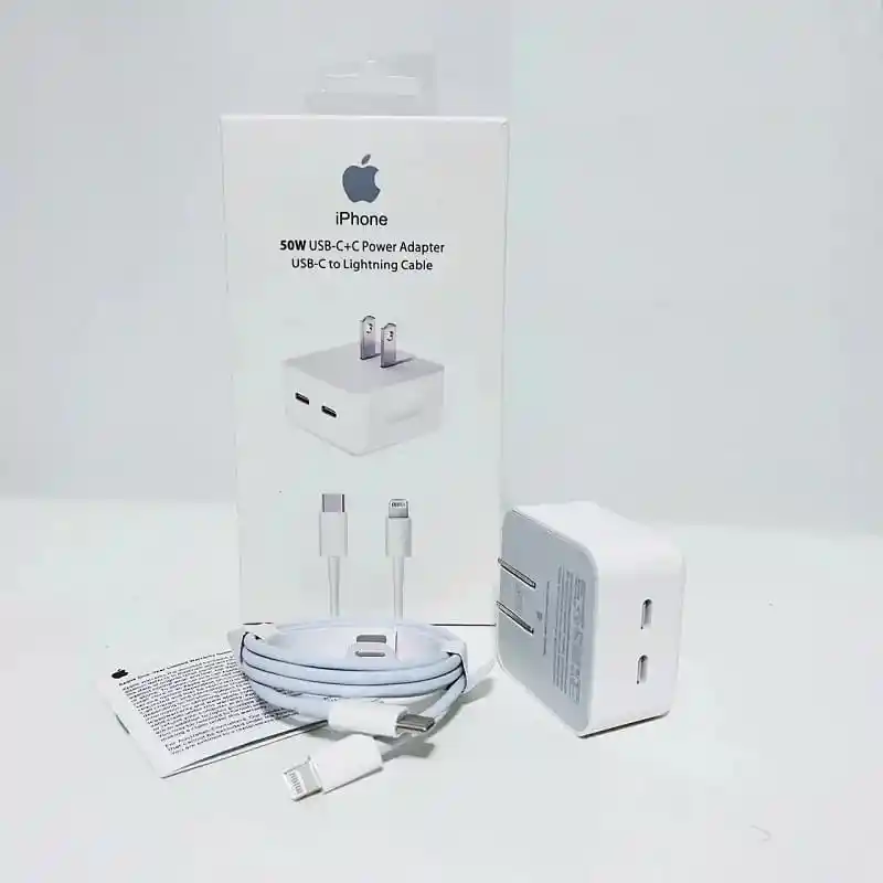 Cargador Iphone 50w Doble Puerto Usb-c