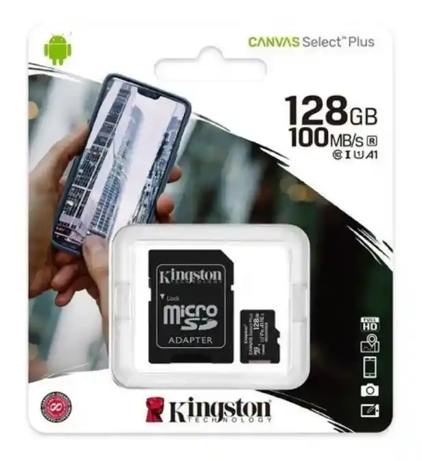 Memoria Kingston Micro Sd 128gb 100 Mb/seg Canvas Sdcs2negro