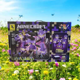 Juego De Construcción Minecraft 858 Piezas Con Retroiluminación Led