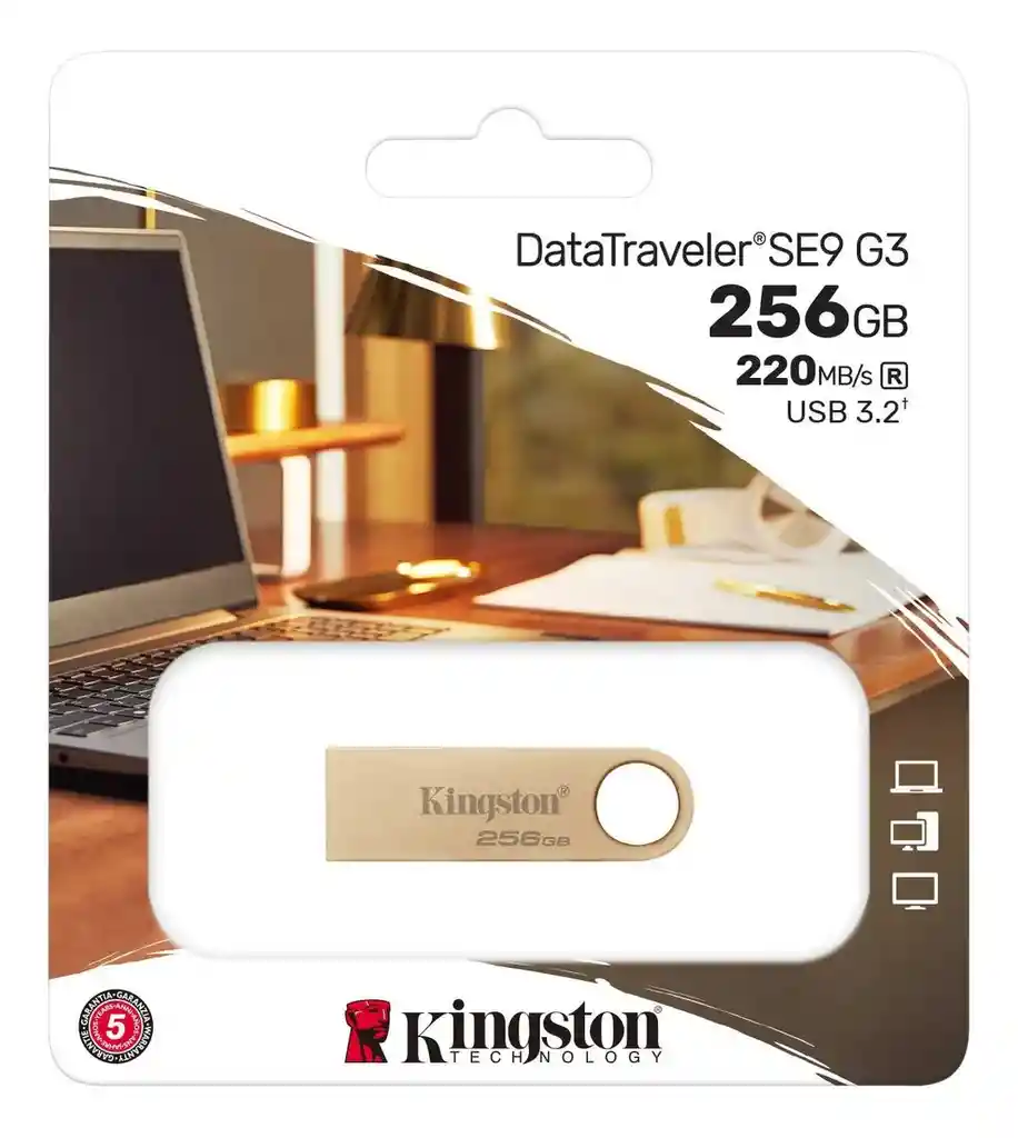 Kingston Usb Datatraveler Se9 G3 256g Usb-a 3.2 Gen1 220mb/s