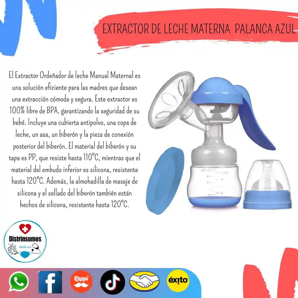 Extractor De Leche Materno Azul