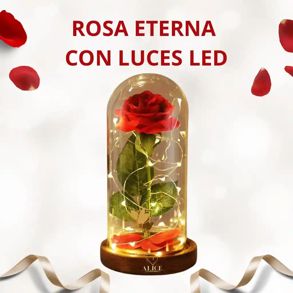 Rosa Eterna Luz Led