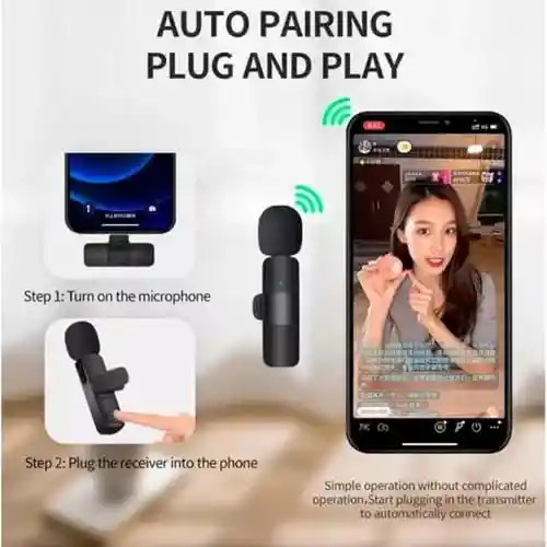 Micrófono Inalámbrico De Solapa Para Iphone Lightning Professional K8