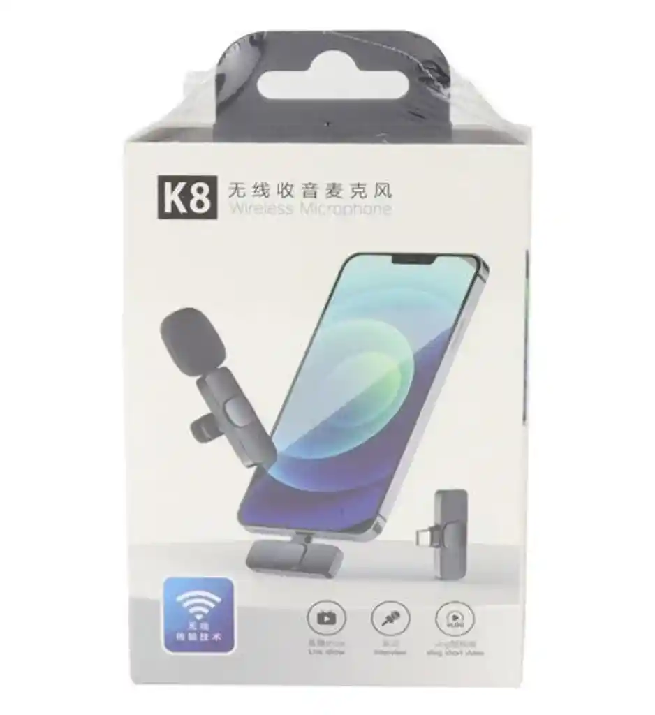 Micrófono Inalámbrico De Solapa Para Iphone Lightning Professional K8