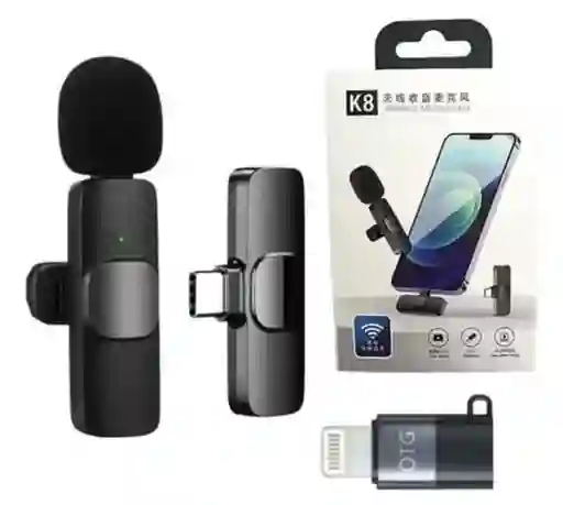 Micrófono Inalámbrico De Solapa Para Iphone Lightning Professional K8