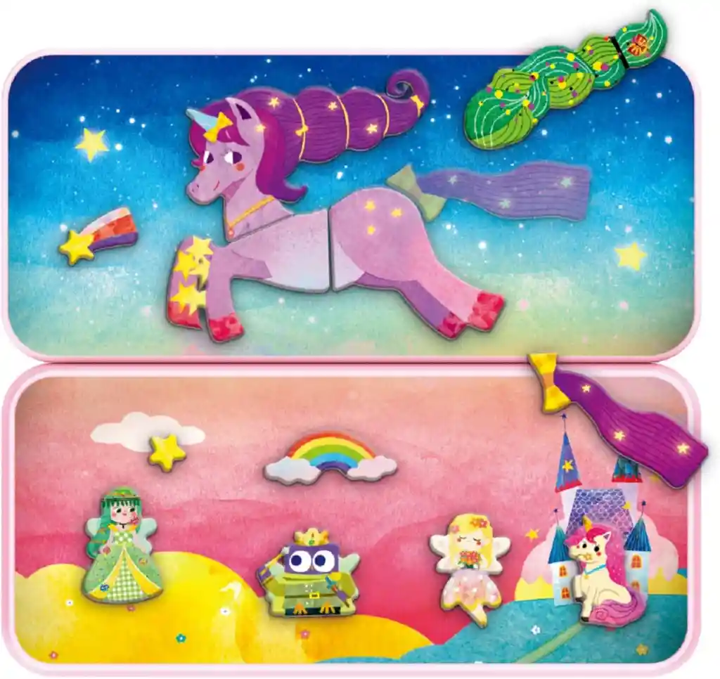 Juego Didáctico Puzzle Unicornio Magnéticos Para Niños