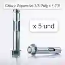 Chazo Expansivo 3/8pulg X 1-7/8 Pulg X 5 Und