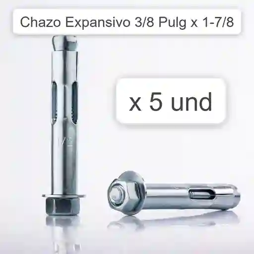 Chazo Expansivo 3/8pulg X 1-7/8 Pulg X 5 Und