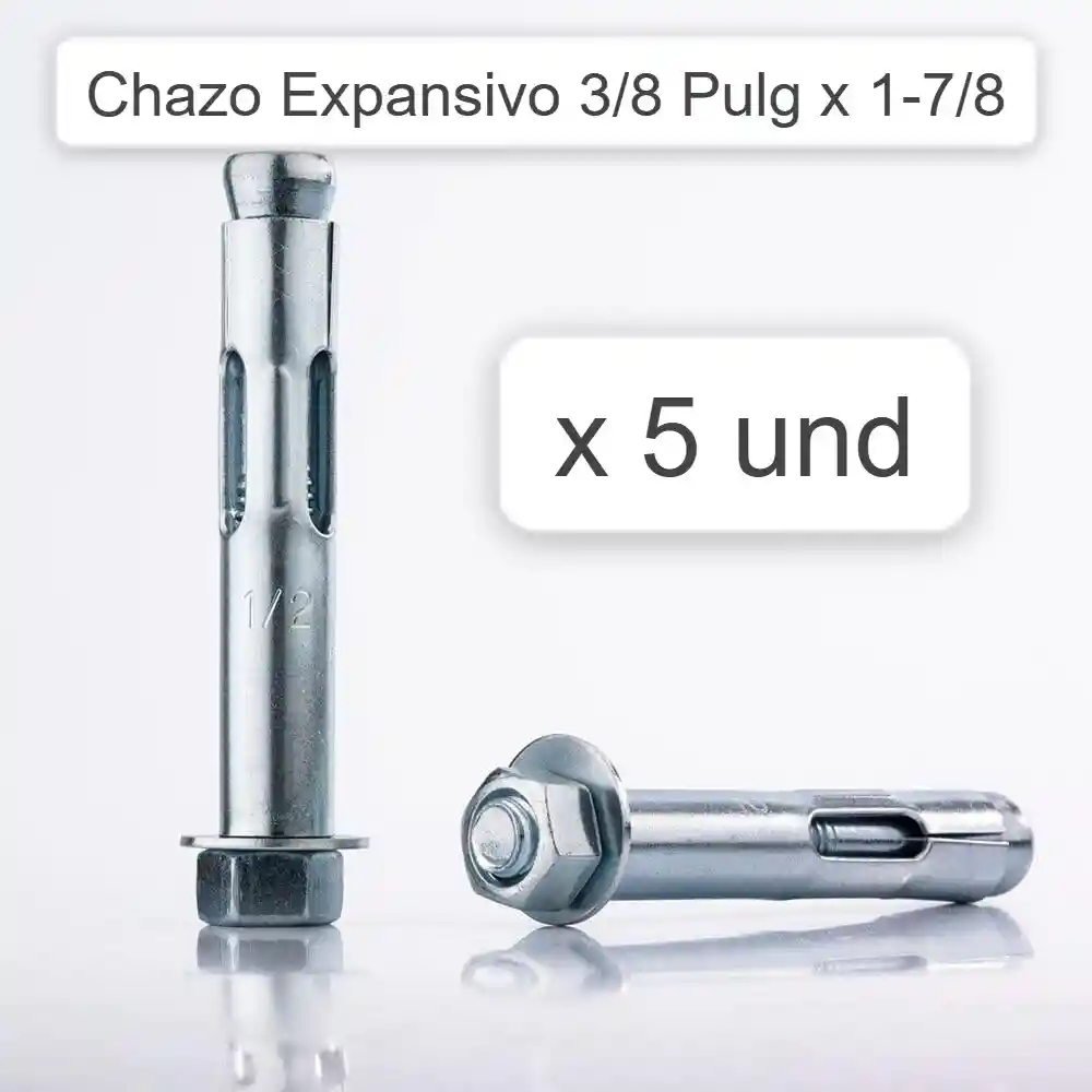 Chazo Expansivo 3/8pulg X 1-7/8 Pulg X 5 Und