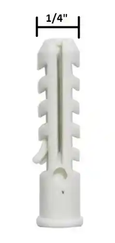 Chazo 1/4 + Tornillo 8x1 + Arandela X 12 Und