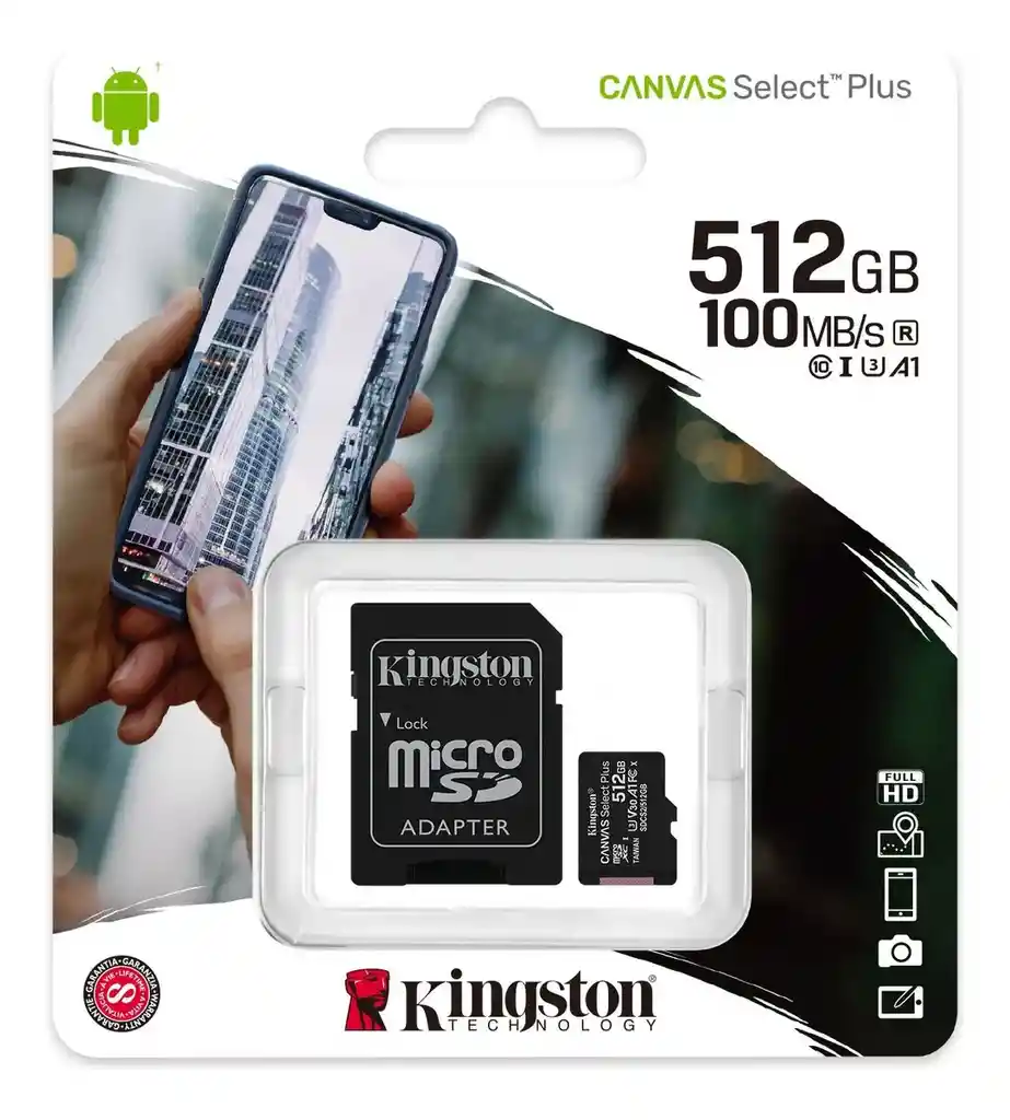 Memoria Kingston Micro Sd Sdcs2/512gb Canvas Select 512 Gb