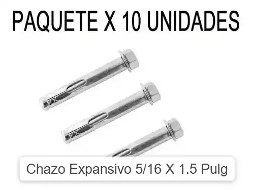 Chazo Expansivo 5/16 X 1.5 Pulg Paquete X 10 Und