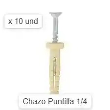 Chazo Puntilla 1/4 X 10 Und