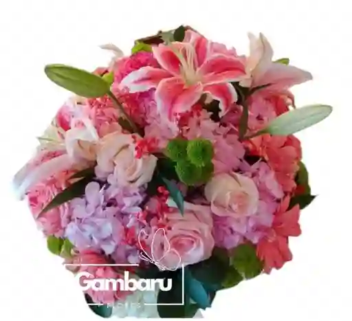 Flores En Burbuja Rosadas