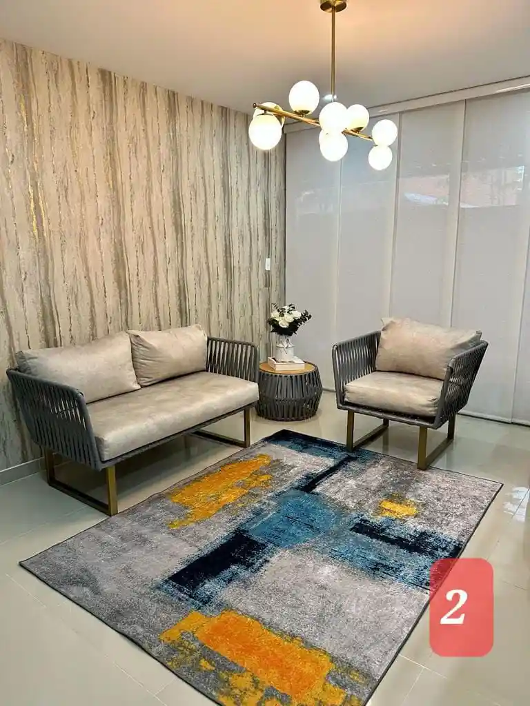 Tapete Alfombra Grande Marmol Turquesa Elegante 200x 150 Cm