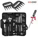 Combo Utensilios Asado X29 Piezas+ 2 Garra Oso + Obsequio Termómetro