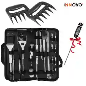 Combo Utensilios Asado X29 Piezas+ 2 Garra Oso + Obsequio Termómetro