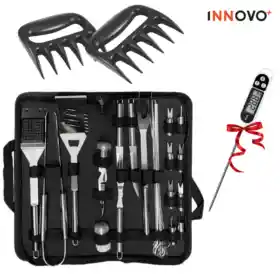 Combo Utensilios Asado X29 Piezas+ 2 Garra Oso + Obsequio Termómetro